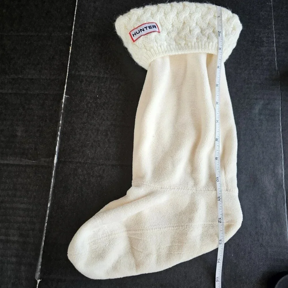 Original Hunter Women’s Fleece Ivory Cream Boot Socks Size Medium 5-7 , 1-Pair - Picture 5 of 7